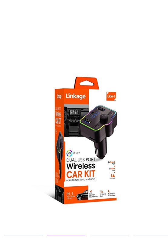 Lkw-1 Çift USB Bağlantılı Wireless Fm Transmitter Müzik Kiti