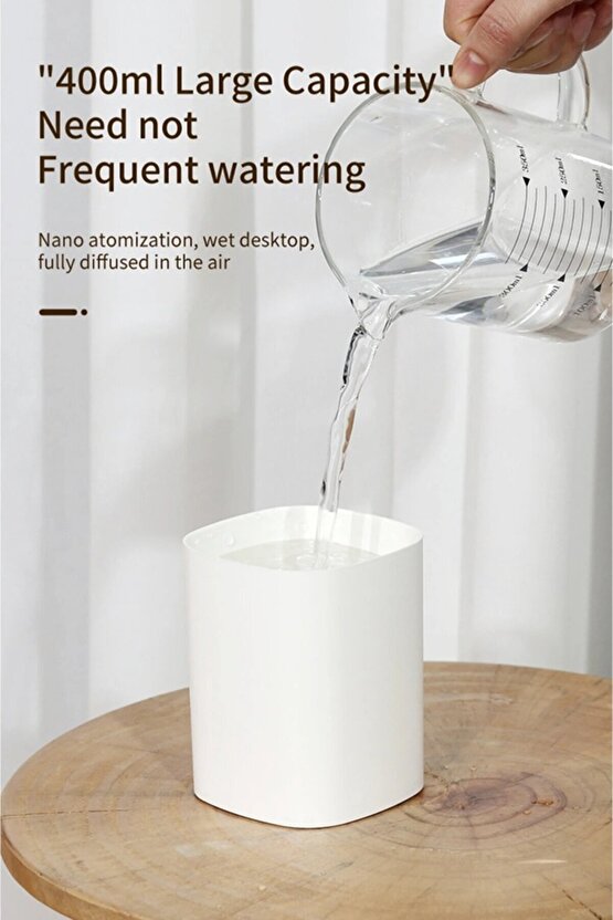 H2O Humidifier 400 Ml Ulrasonik Hava Nemlendirici Buhar Makinesi Ve Aroma Difüzörü