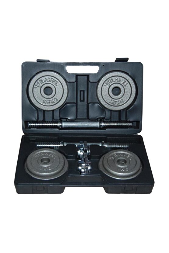 15 Kg Deluxe Gri Döküm Plaka Çantalı Set