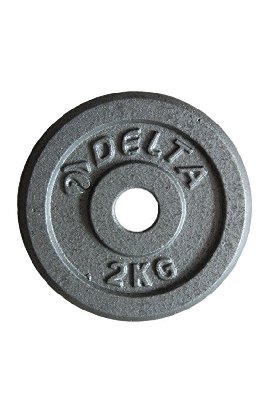 25,4 Mm Çapında Barlarla Kullanıma Uygun 2 Kg X 2 Adet Toplam 4 Kg Parlak Gri Döküm Plaka Ağırlık