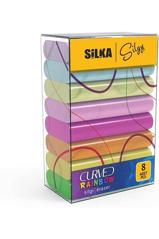 Silgy 8li Curved Rainbow Silgi Seti