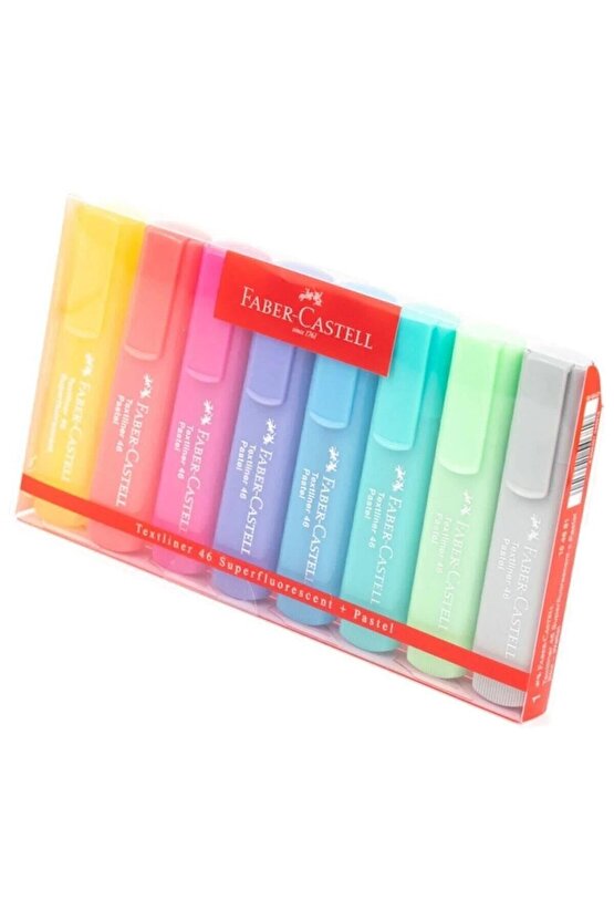 Pastel Blisterli Set Fosforlu Kalem 8li