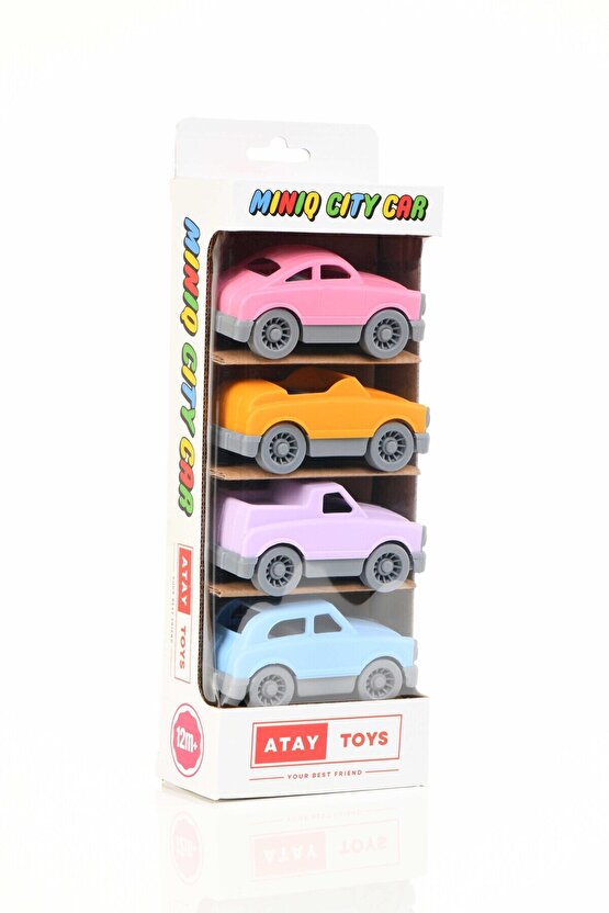 MINIQ CITY CAR PASTEL MIX 4’LÜ SET OYUNCAK ARABA