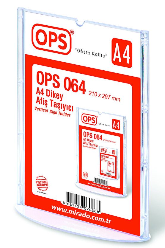 DP 064 A4 DİKEY AFİŞ TAŞIYICI T TİPİ SERGİLEME ÜRÜNÜ - 2 ADET