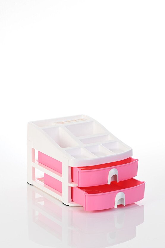 Co 7201 Çok Amaçlı Çekmeceli Organizer Pastel Pembe