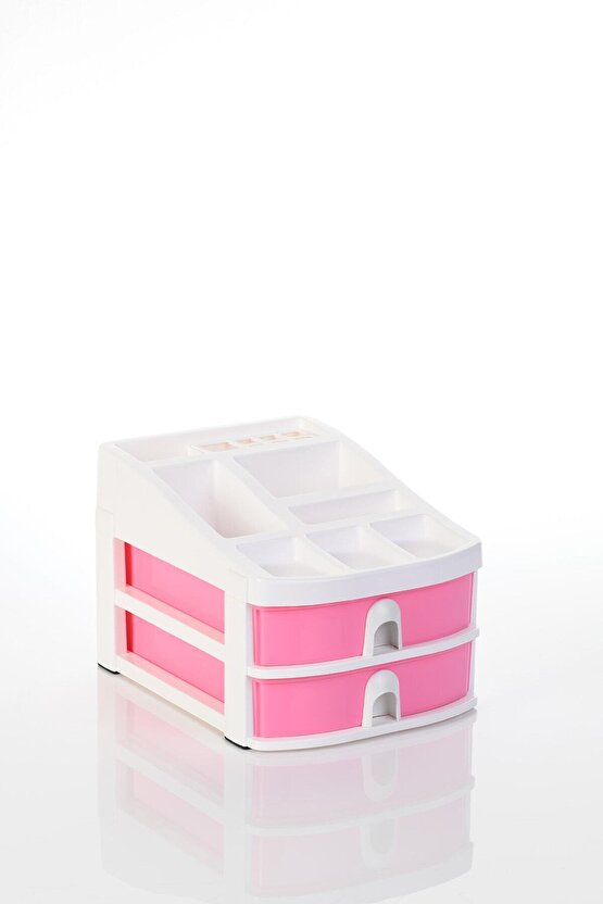 Co 7201 Çok Amaçlı Çekmeceli Organizer Pastel Pembe