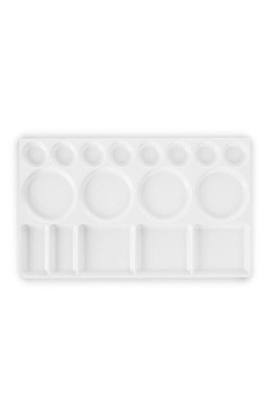 RP 102 Resim Paleti 16x27 Cm Profesyonel Godeli Dikdörtgen Beyaz Resim Paleti