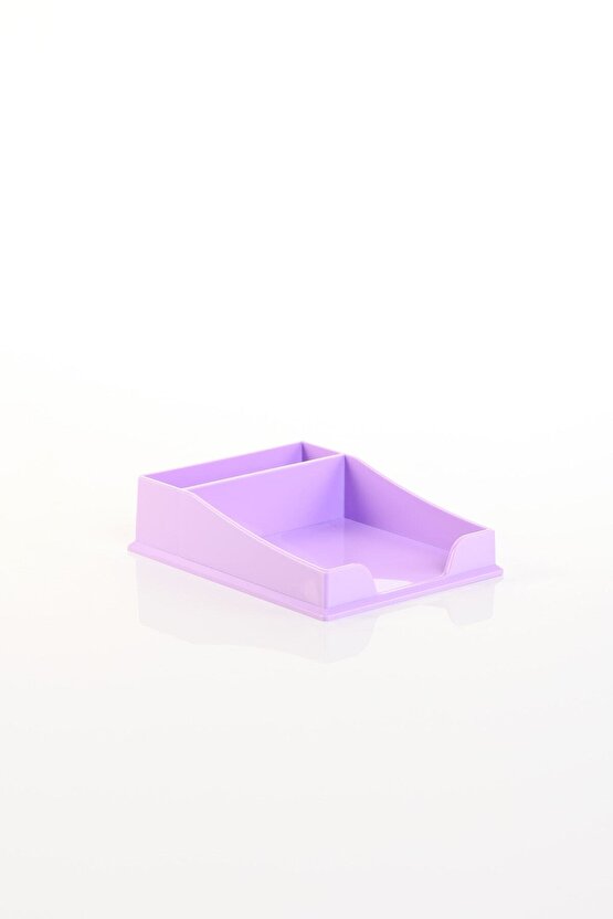 Küp Notluk Kartvizitlikli Masaüstü Organizer Mor 3.5X7.5X10.5Cm Kp203