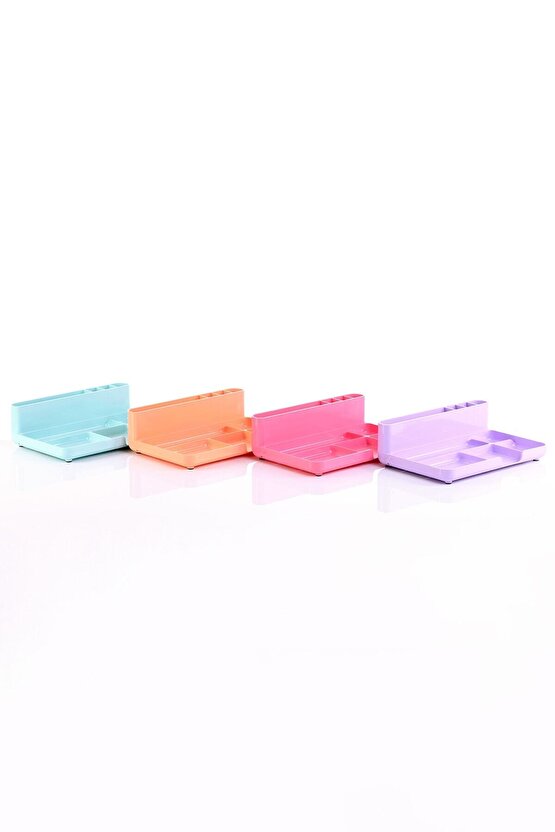 Klm 206 Masaüstü Organizer Kalemlik Pastel Turuncu