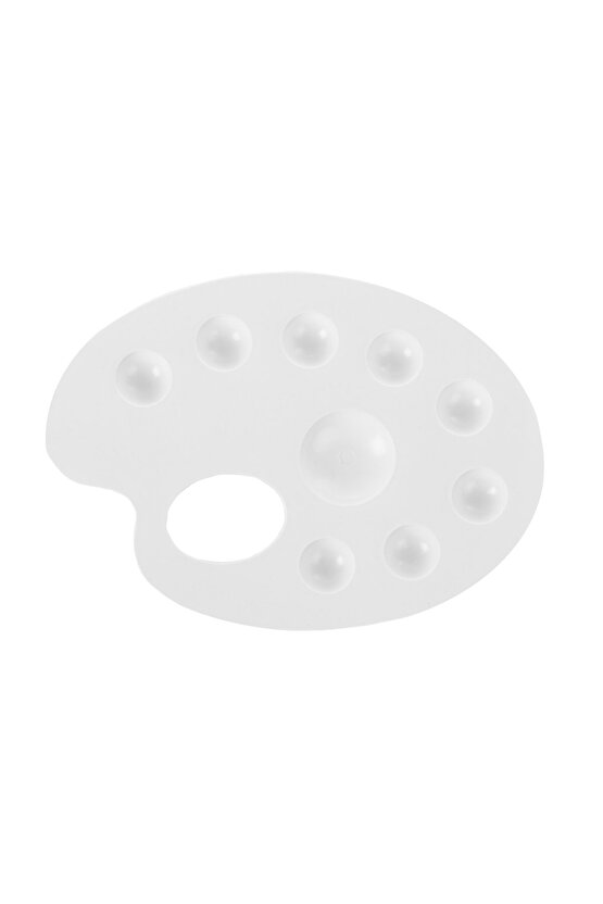 19 CM. GODELİ OVAL RESİM PALETİ BEYAZ