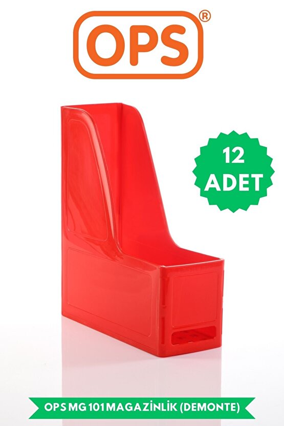 MG 101 A4 DEMONTE 12Lİ PLASTİK DİKEY MAGAZİNLİK KLASÖR ARŞİV KUTUSU ORGANİZER SAKLAMA DEPOLAMA