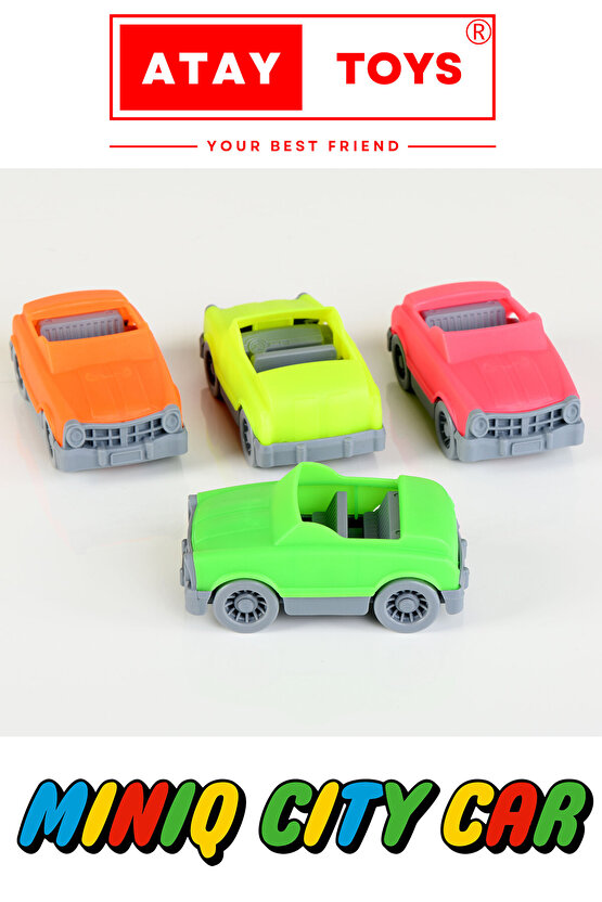 MINIQ CITY CAR CABRIO NEON 12 ADET OYUNCAK ARABA