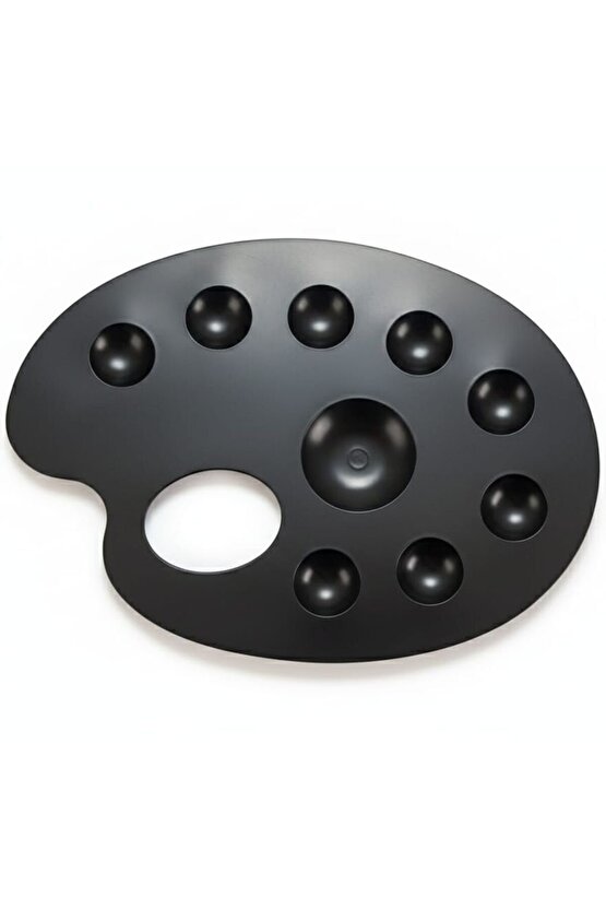 19 CM. GODELİ OVAL RESİM PALETİ SİYAH