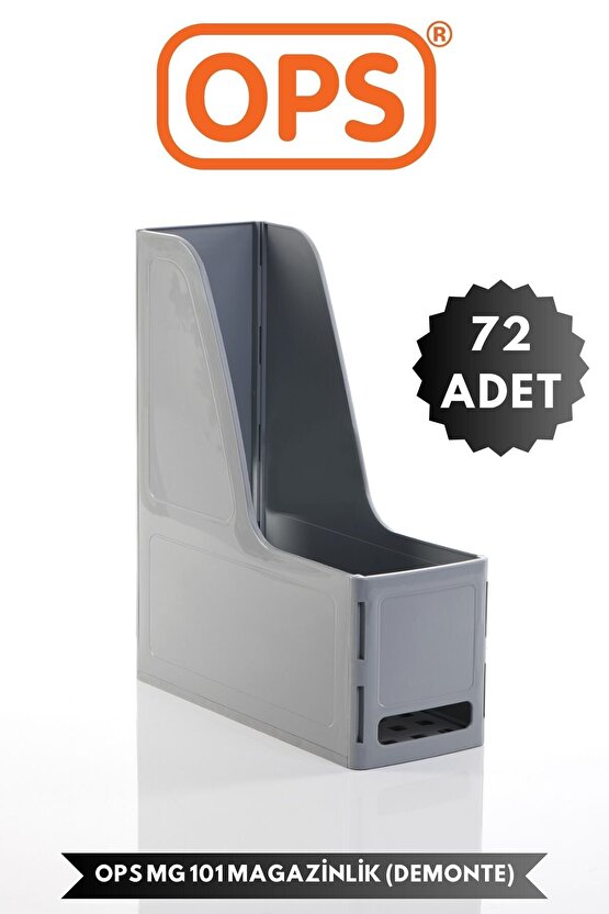 MG 101 A4 DEMONTE 72Lİ PLASTİK DİKEY MAGAZİNLİK KLASÖR ARŞİV KUTUSU ORGANİZER SAKLAMA DEPOLAMA