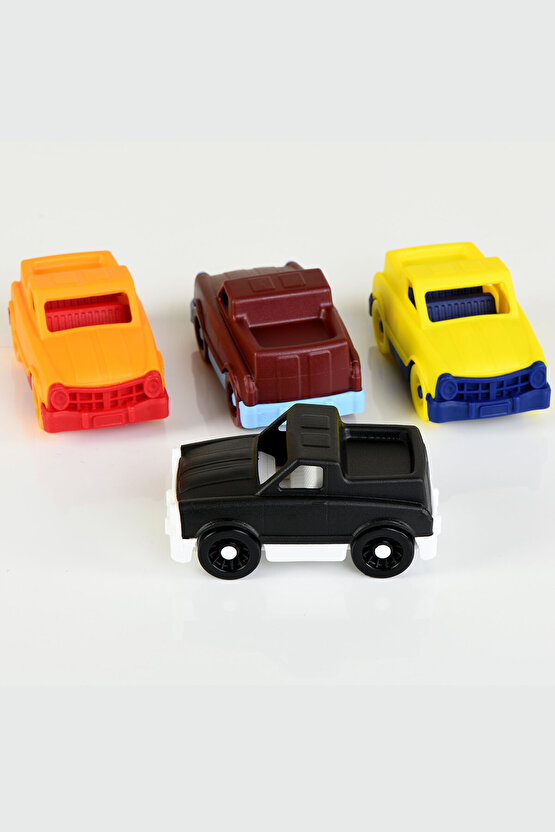 MINIQ CITY CAR SİYAH BEYAZ MIX 4’LÜ SET OYUNCAK ARABA