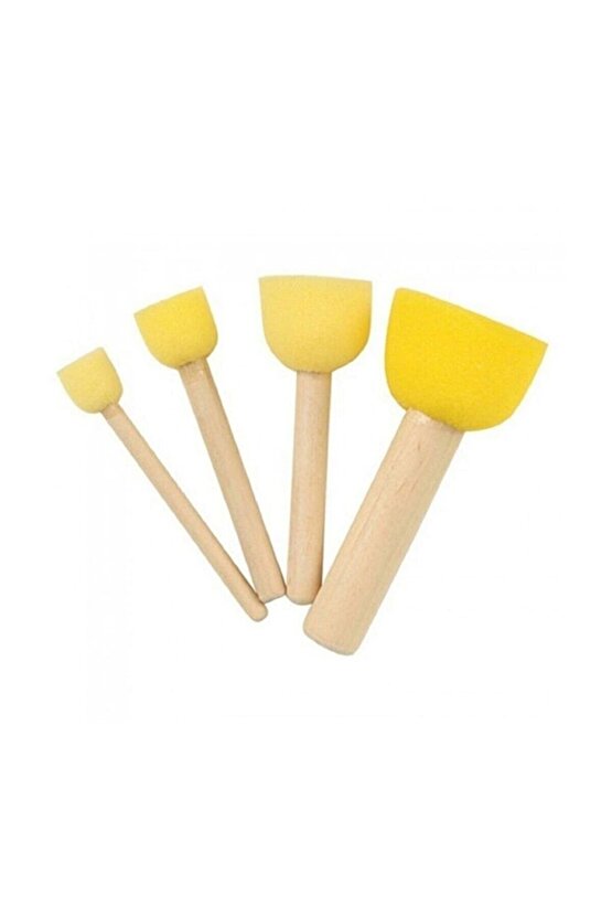 Patpat Fırça 4lü Set Patpat Boyama Seti