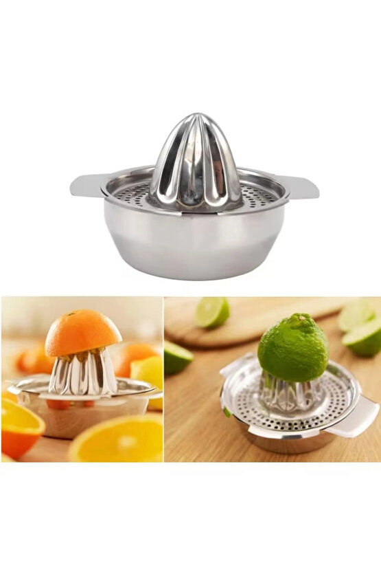 Paslanmaz Çelik Hazneli Limon ve Nar Sıkacağı 450 Ml