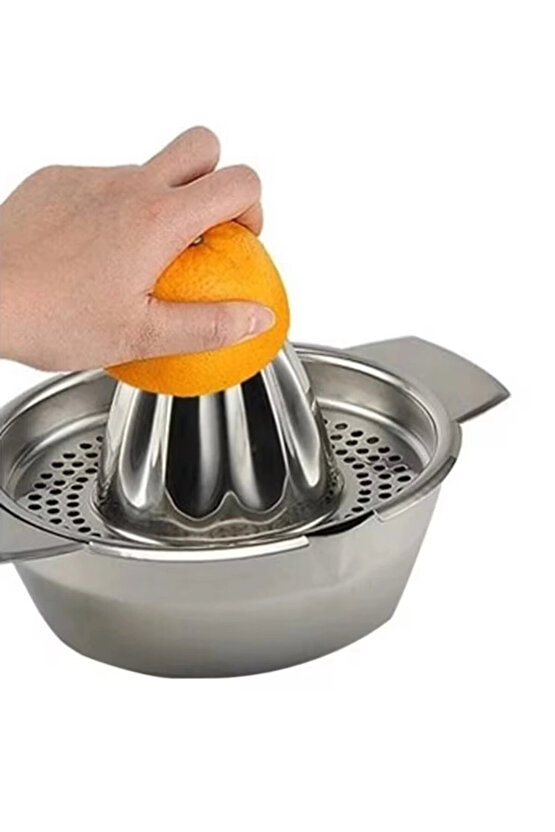 Paslanmaz Çelik Hazneli Limon ve Nar Sıkacağı 450 Ml
