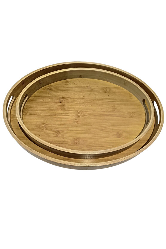 Oval Bambu Tepsi 2li Set