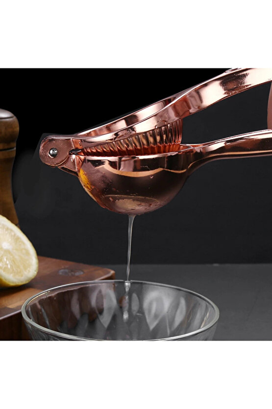 Rose Paslanmaz Çelik Kaplama Limon Sıkacağı Narenciye sıkacağı (Büyük Boy)