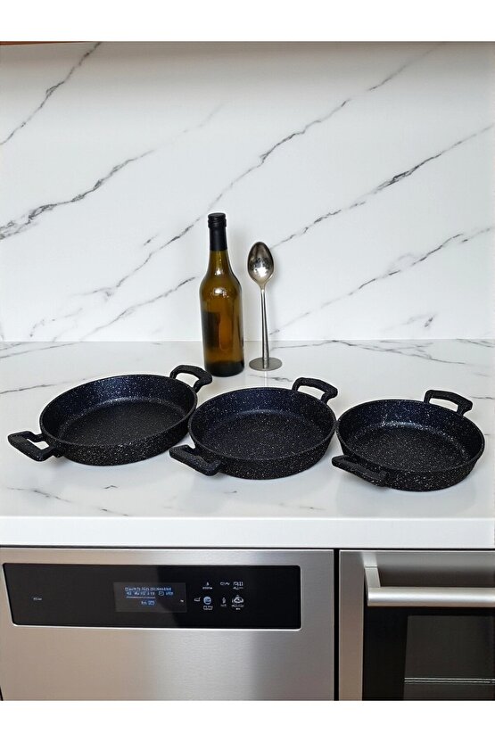 Döküm Omlet Tava 3lü Set 18-20-22 Cm