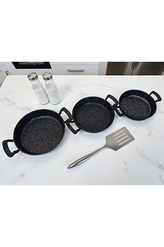 Döküm Omlet Tava 3lü Set 18-20-22 Cm