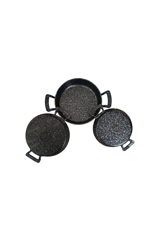 Döküm Omlet Tava 3lü Set 18-20-22 Cm
