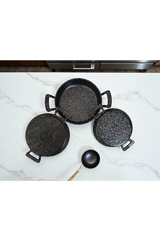 Döküm Omlet Tava 3lü Set 18-20-22 Cm