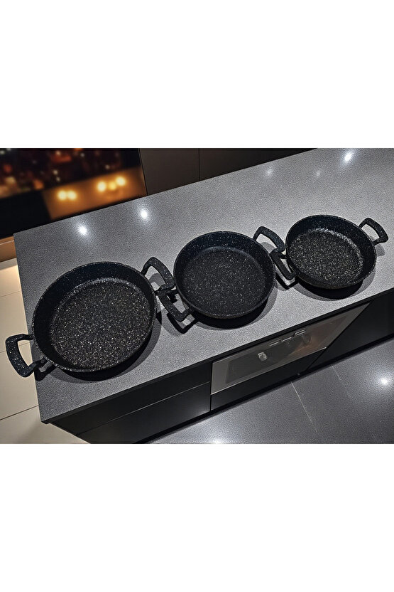 Döküm Omlet Tava 3lü Set 18-20-22 Cm