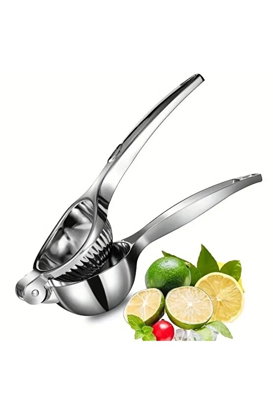 Paslanmaz Çelik Kaplama Limon Sıkacağı Narenciye sıkacağı(Büyük Boy)