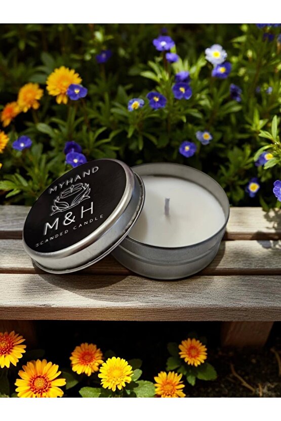 MyHand Soyawax Gümüş Teneke Mum Amour Eternal Esans Kokulu Kutu Mum 60 Gr