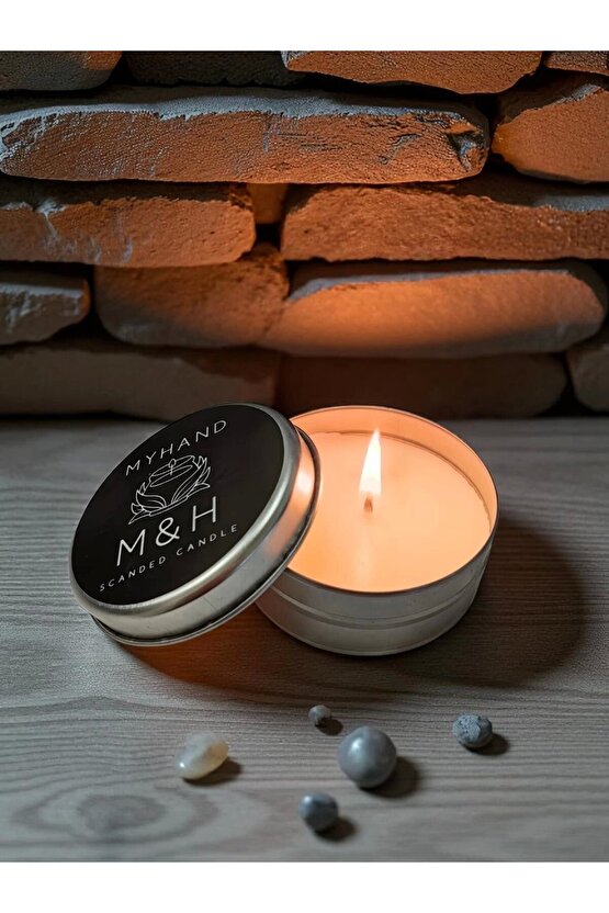 MyHand Soyawax Gümüş Teneke Mum Amour Eternal Esans Kokulu Kutu Mum 60 Gr