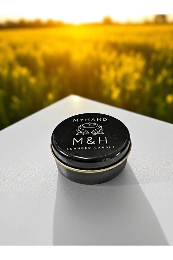 MyHand Soyawax Siyah Teneke Mum Kokusuz Kutu Mum 60 Gr