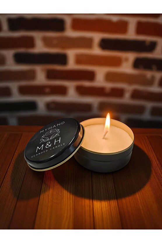 MyHand Soyawax Siyah Teneke Mum Kokusuz Kutu Mum 60 Gr