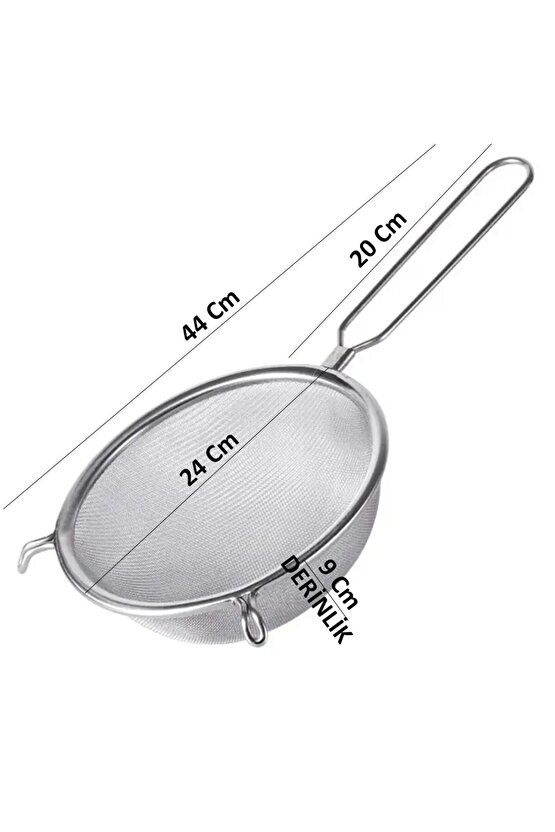 Metal İnce Tel Süzgeç 24 Cm