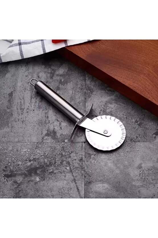 Paslanmaz Çelik Pizza ve Hamur Kesici