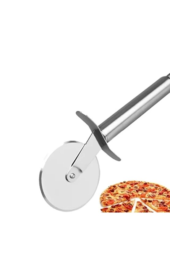 Paslanmaz Çelik Pizza ve Hamur Kesici (Büyük Boy)