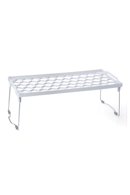 Plastik Metal Ayaklı Dikdörtgen Mini Raf Düzenleyici Organizer