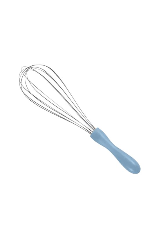Paslanmaz Çelik Mavi Plastik Saplı El Çırpıcısı (Blender) 3lü Set