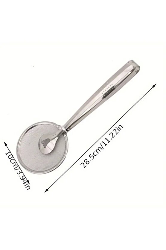 Paslanmaz Metal Süzgeçli Kızartma Maşası