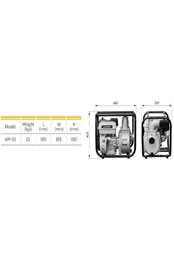 Garden Pro Wp-30 Benzinli Su Motoru 3x3