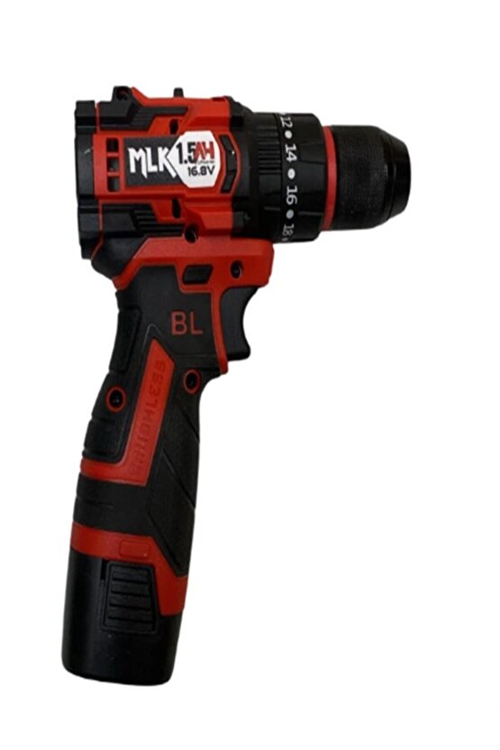 ŞARJLI MATKAP KIRMIZI 1,5AH 16.8V LİTHİUM-LON (SUYA DAYANIKLI SU GEÇİRMEZ)