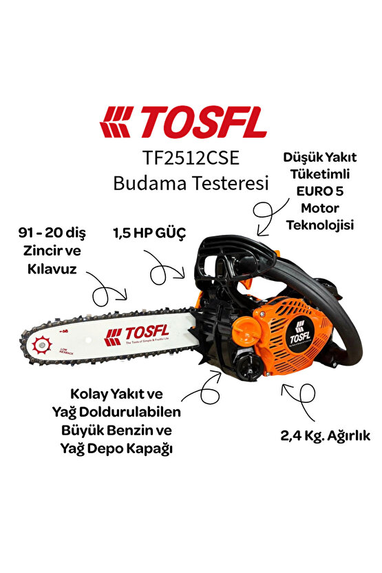 TF2512CSE 1,5 HP Budama Testeresi