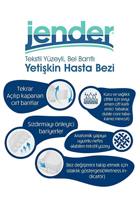 Bel Bantlı Hasta Bezi 30lu X-large 2 Paket