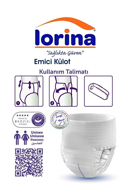 Lorina Emici Külot Hasta Bezi Medium 60lı - 200 ML Bariyer Kremi Hediyeli
