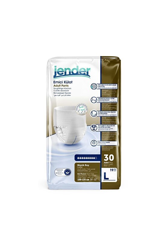 L Büyük Boy Emici Külot 30lu 1 Paket