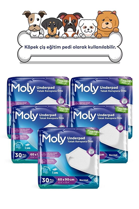 Yatak Koruyucu Örtü 60x90 Cm 30lu X5 Adet