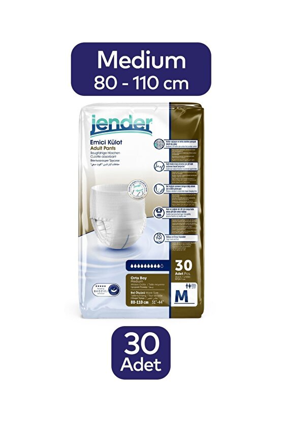 Emici Külot Yetişkin Hasta Bezi Medium 30 Adet