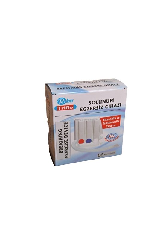 Rabır - Triflo Solunum Egzersiz Cihazı- 3 Tane Üfleme Topu Nefes Egzersizi - Çift Yönlü -kutusuz