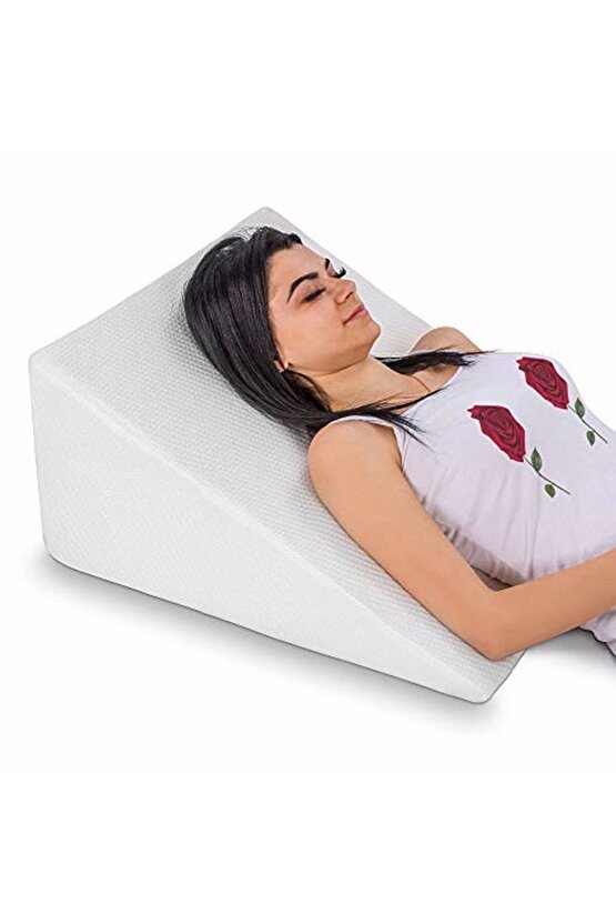 Yetişkin için konforlu poli sünger yastık, 65x60x24 cm, rahat uyku sağlar
